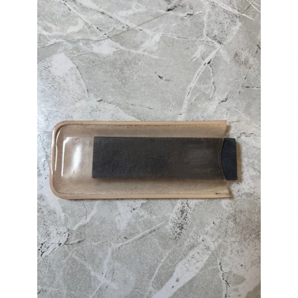 Vintage Sears Craftsman Pocket Stone In Plastic Sleeve 9 6441 ¼ × ⅞ × 3‎